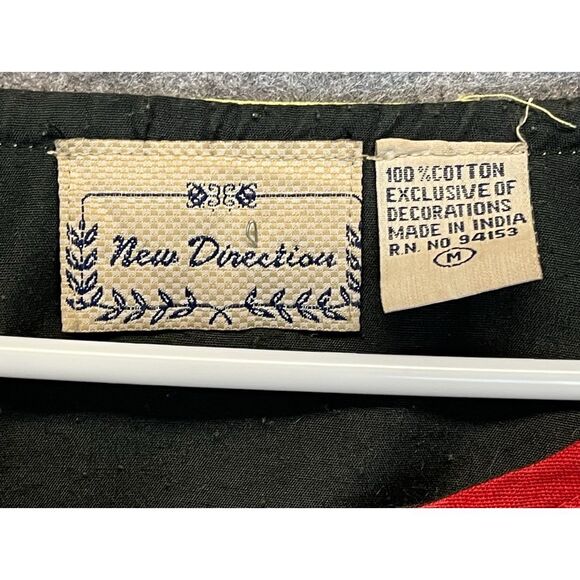 Vtg NEW DIRECTION Jacket Womens Med Multicolor Patchwork Button Down Embroidered - Picture 4 of 15